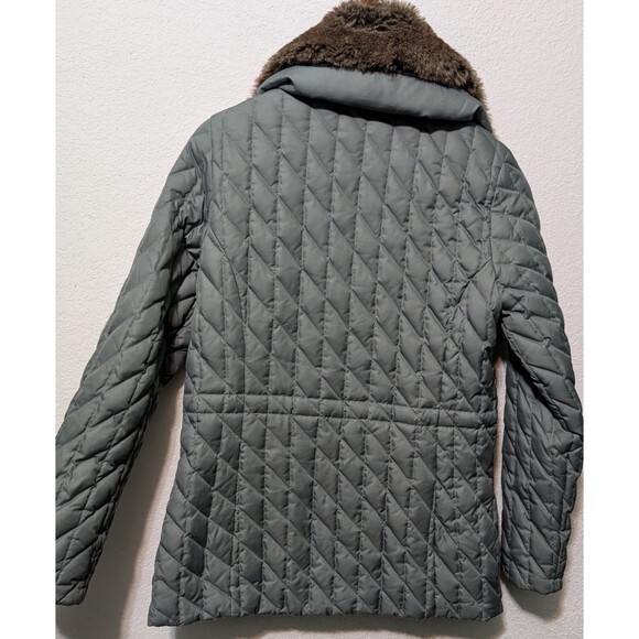 Eddie Bauer Goose Down Jacket Womens Small Puffer Quilted Button Für Collar (A3 - Picture 2 of 3